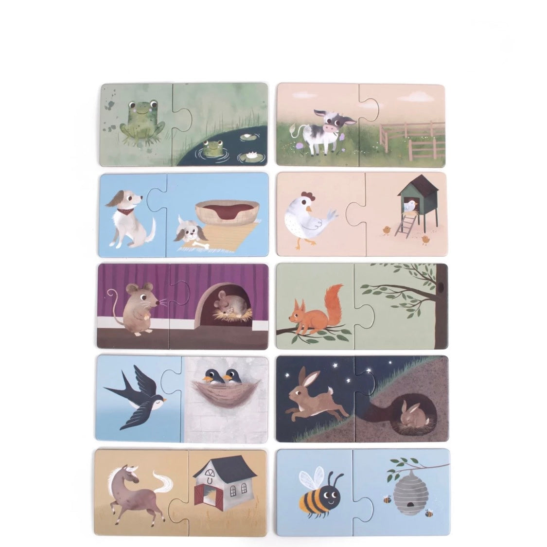 Puzzle retrouve ma maison animaux de la ferme