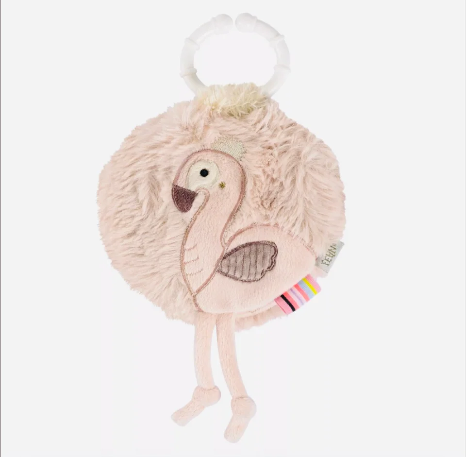 Livre en tissus flamant rose