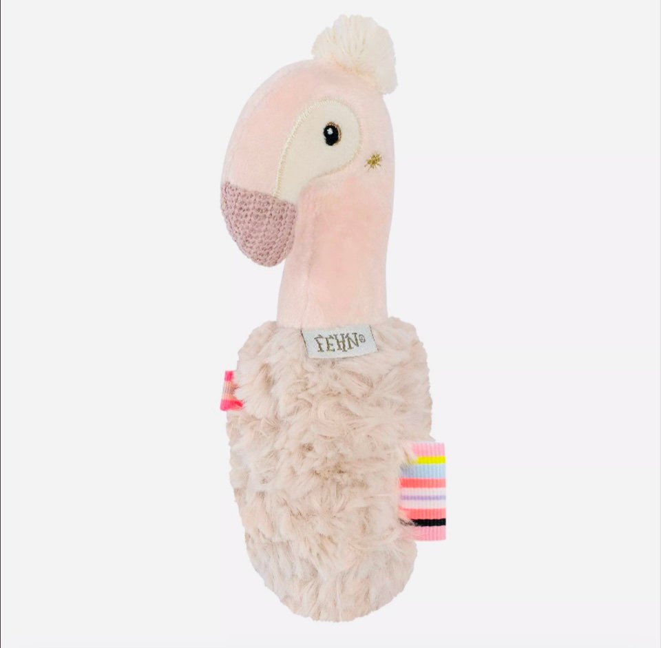 Hochet flamant rose
