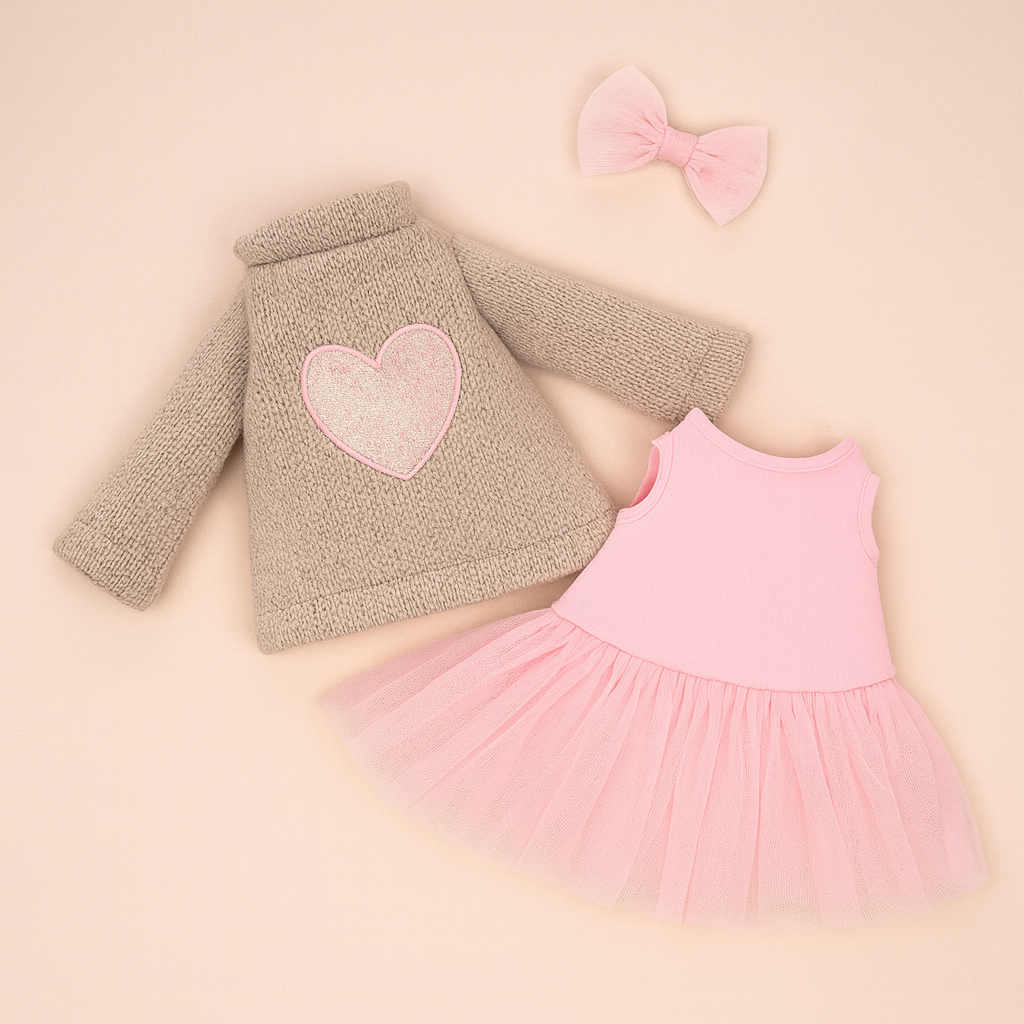 Ensemble cœur rose