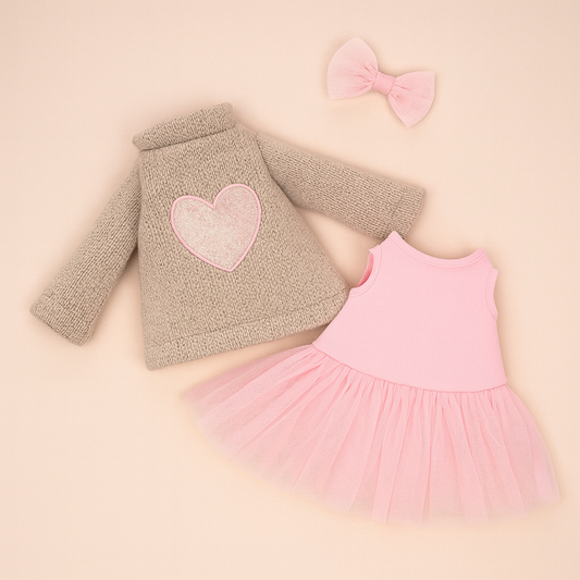 Ensemble cœur rose