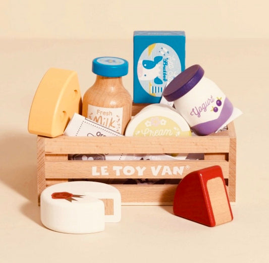 Cagette de produits laitiers