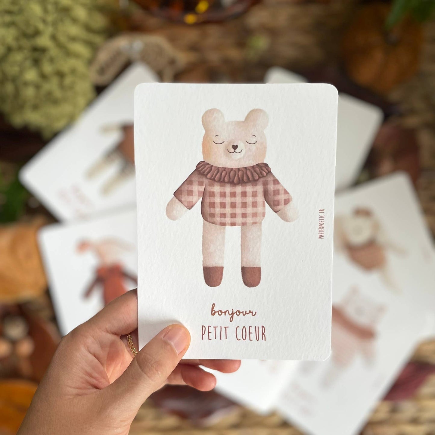 Carte  “Doudou Ours blanc"