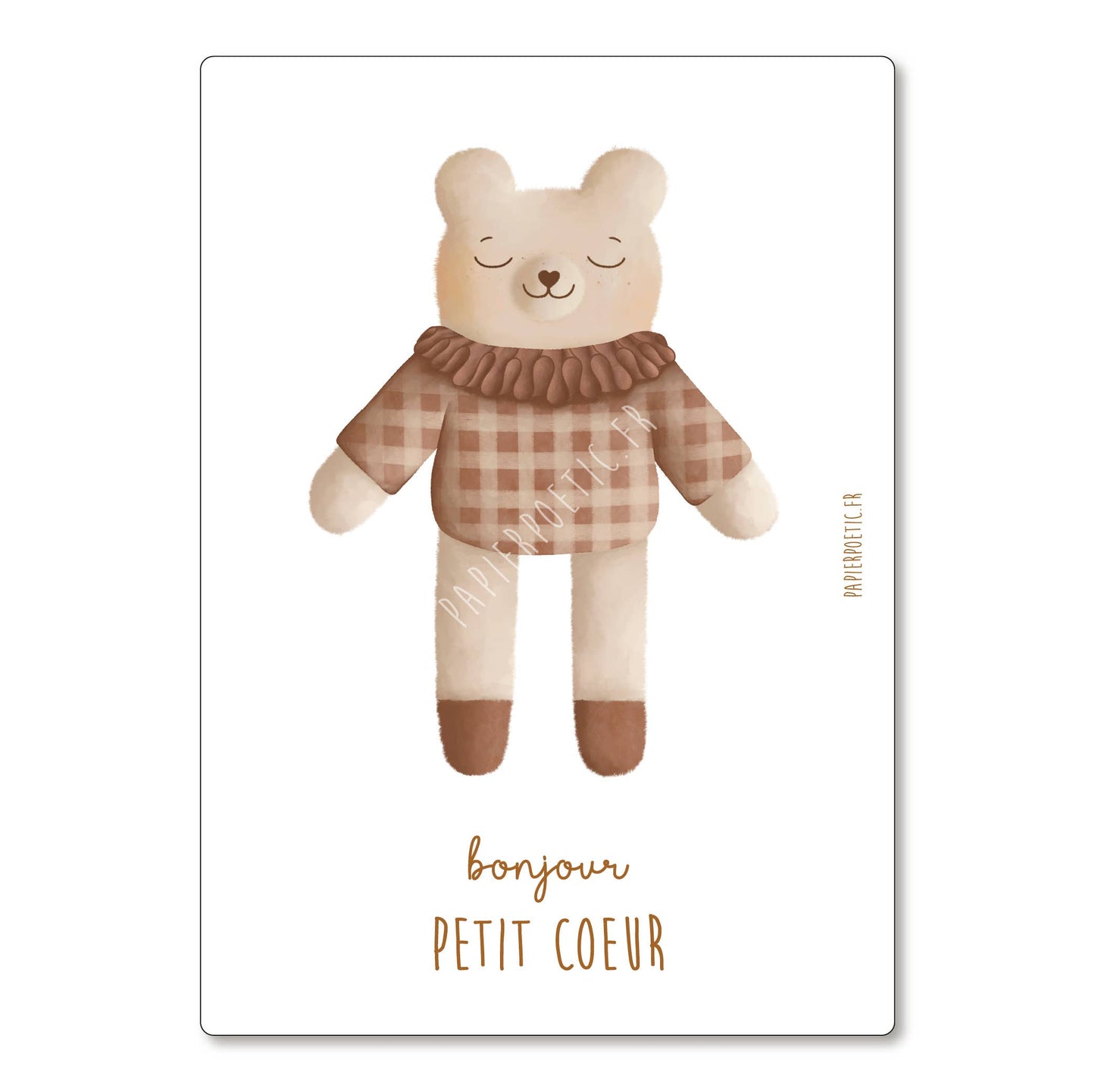 Carte  “Doudou Ours blanc"