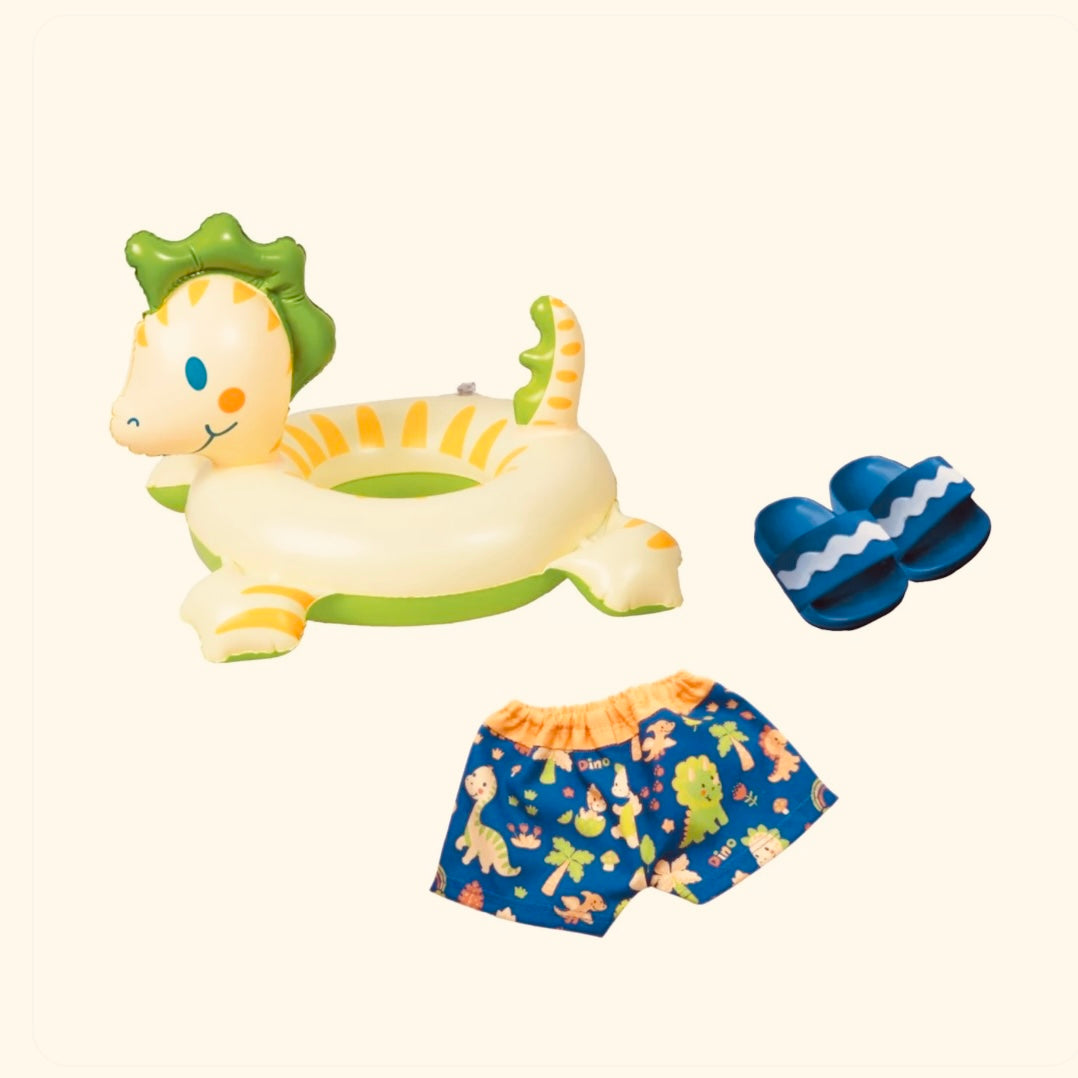 Ensemble de bain dinosaures pour poupée