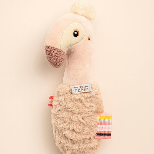 Hochet flamant rose