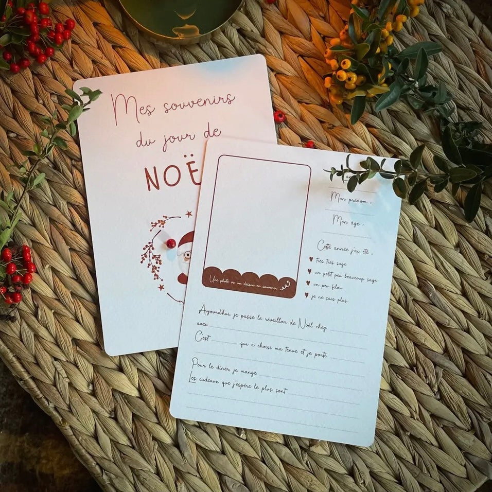 Carte souvenirs de Noël