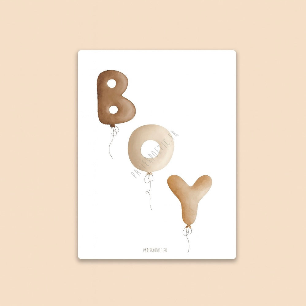 Carte Postale  "Ballons Boy"