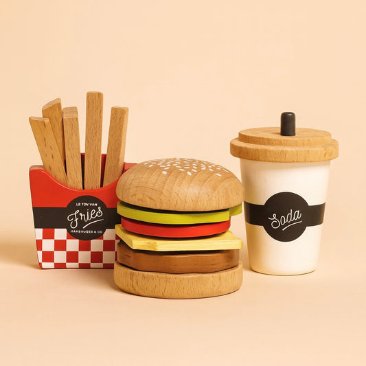 Hamburger,frites et soda