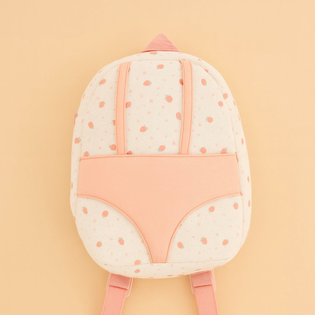 Sac à dos pour poupées Fraise Blanc