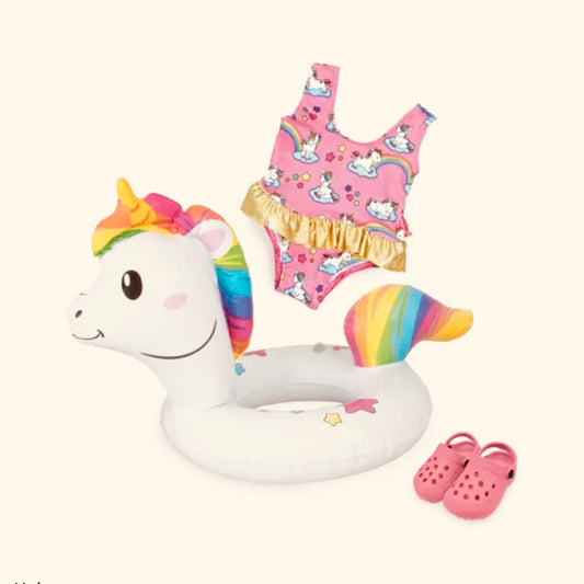 Ensemble de bain licorne pour poupée