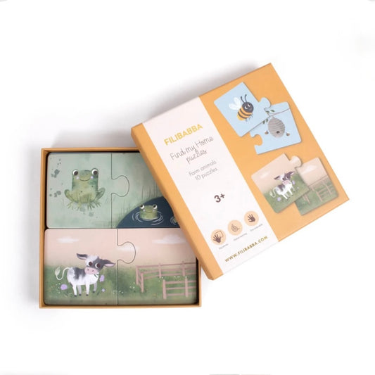 Puzzle retrouve ma maison animaux de la ferme