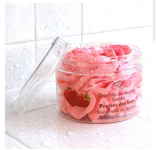 Chantilly de douche Fraise des bois