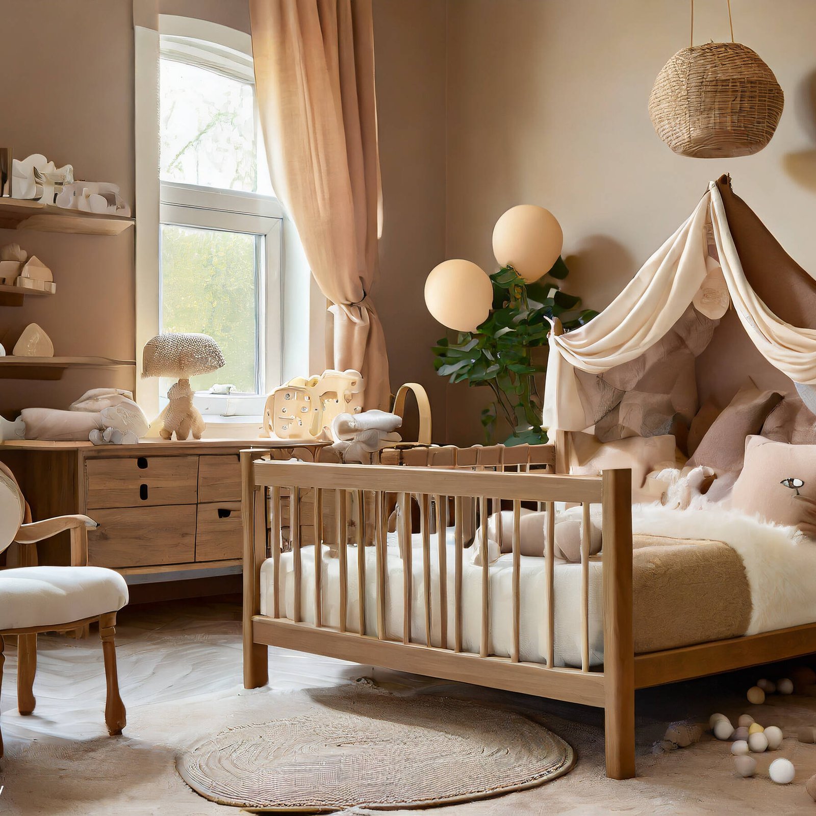 Firefly belle chambre de bebe beige et marron 82738 uai