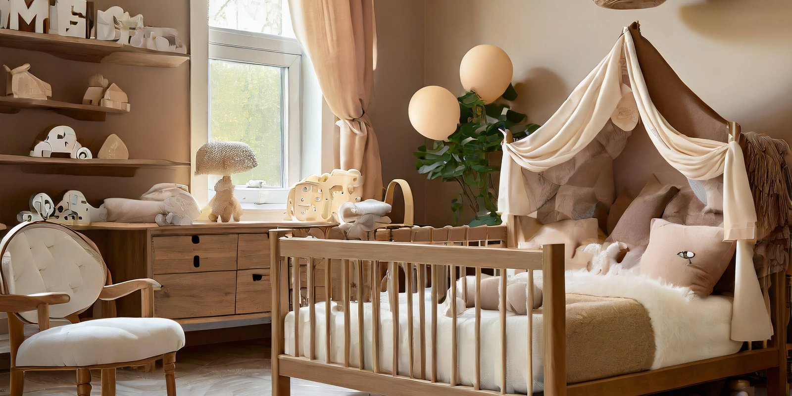 Firefly belle chambre de bebe beige et marron 82738 uai